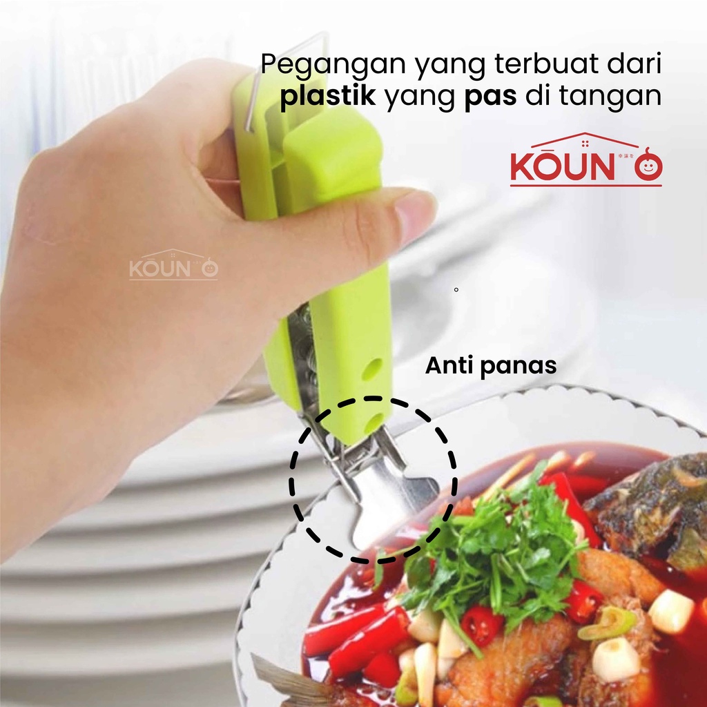 Alat Penjepit Anti Panas Jepit Pegangan Panci Mangkuk Mangkok Piring Peralatan Dapur Anti Hot Clip