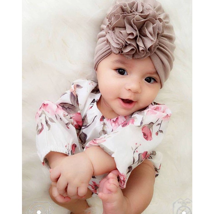 [BISA COD] Turban anak Ruffle / Turban bayi perempuan 0-3 tahun / Pita anak perempuan