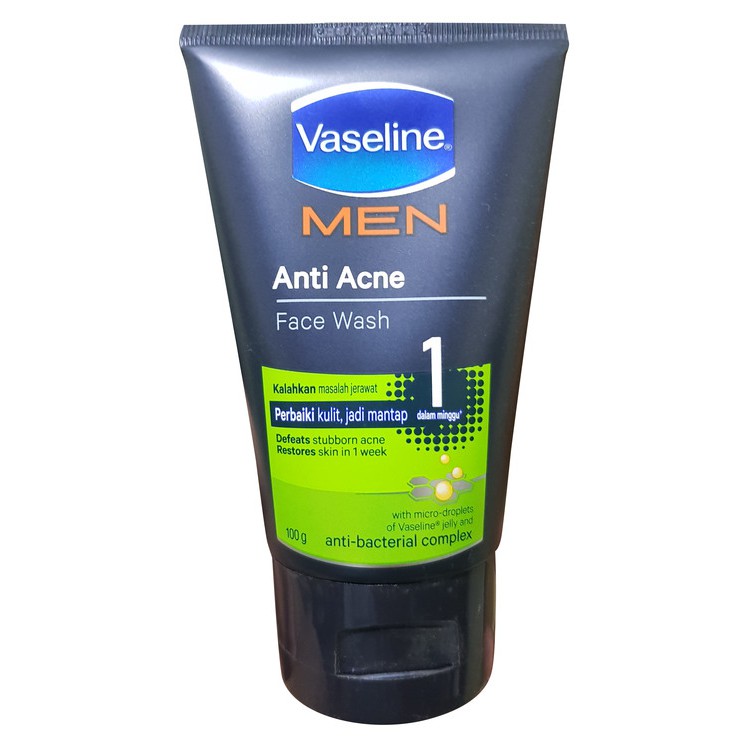 Vaseline Men Face Wash Anti Acne 100g Facial Foam