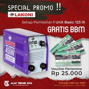 Travo Las  450  watt  Lakoni  basic 123 IX mesin  las  basic 