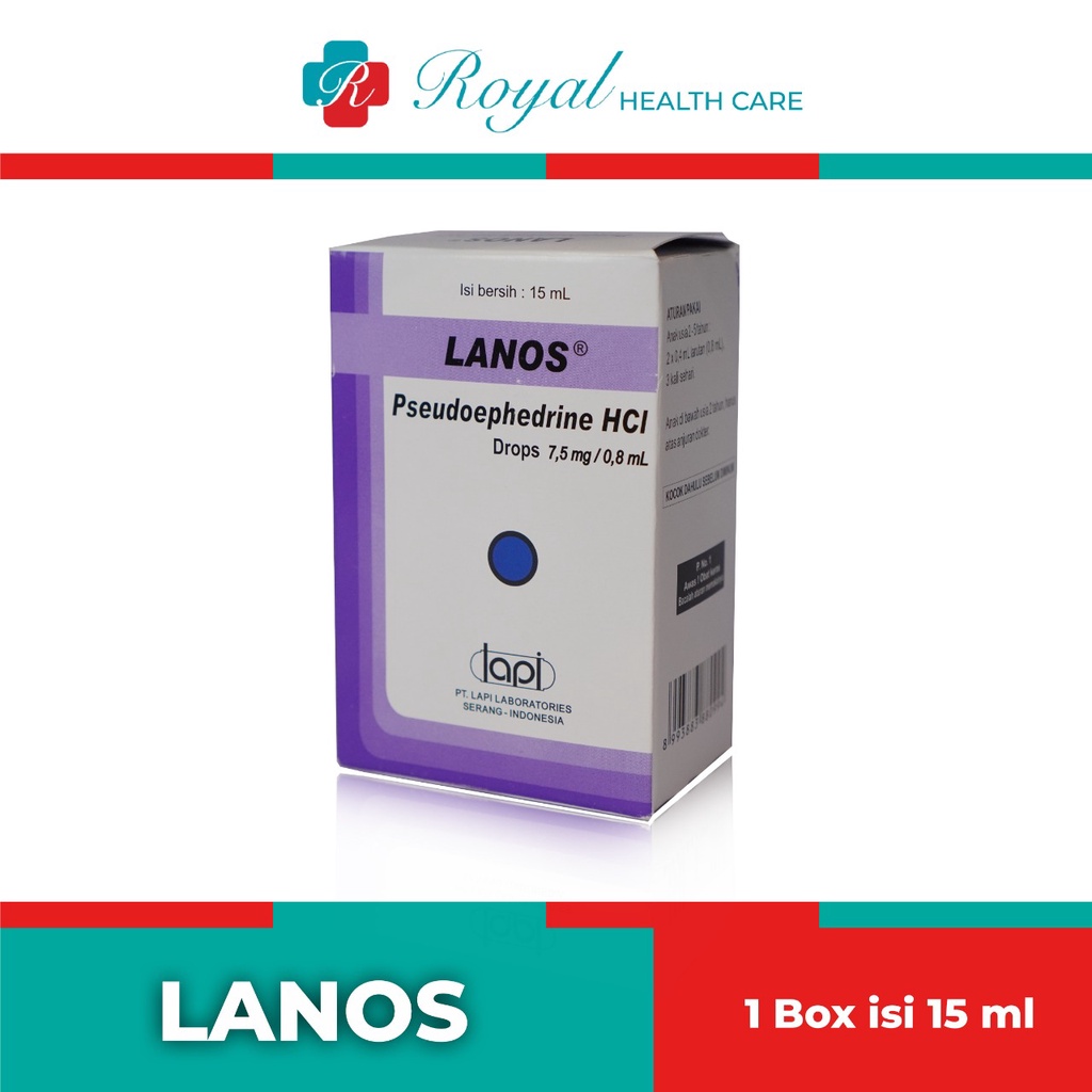 LANOS DROPS 15 ML Meredakan Hidung Tersumbat yang Dikarenakan Pilek