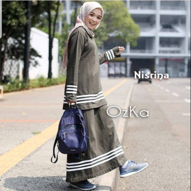 Nisrina set rok+baju/stelan murah/gamis terbaru/gamis terlaris