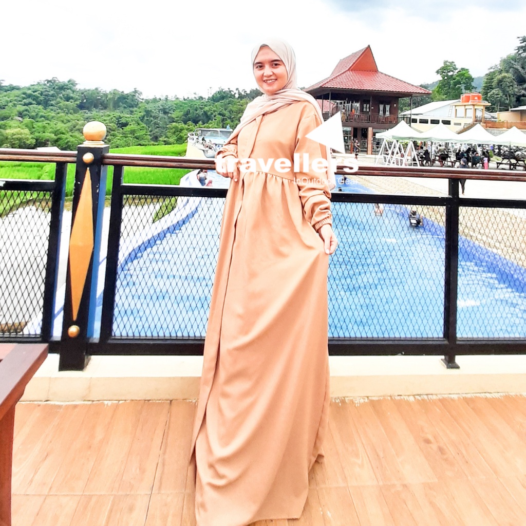 Travellers Basic Dress Ity Crepe Gamis Basic Gamis Polos Syari