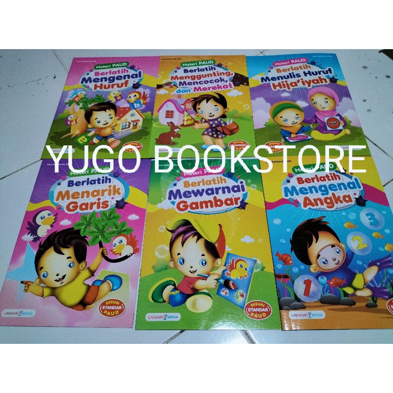 Jual PAKET 6 BUKU MATERI PAUD ORIGINAL FULL COLOUR UKURAN BESAR ...