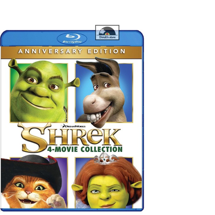 DVD Bluray Shrek Complete Edition- 4 Disc
