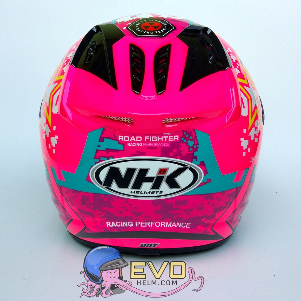 NHK R6 SE PIXEL GRAPHIC Half Face - Single Visor PINK FLUO - PINK