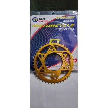 Gir gear belakang vixion byson scorpio 42 428 alumunium alloy sum racing