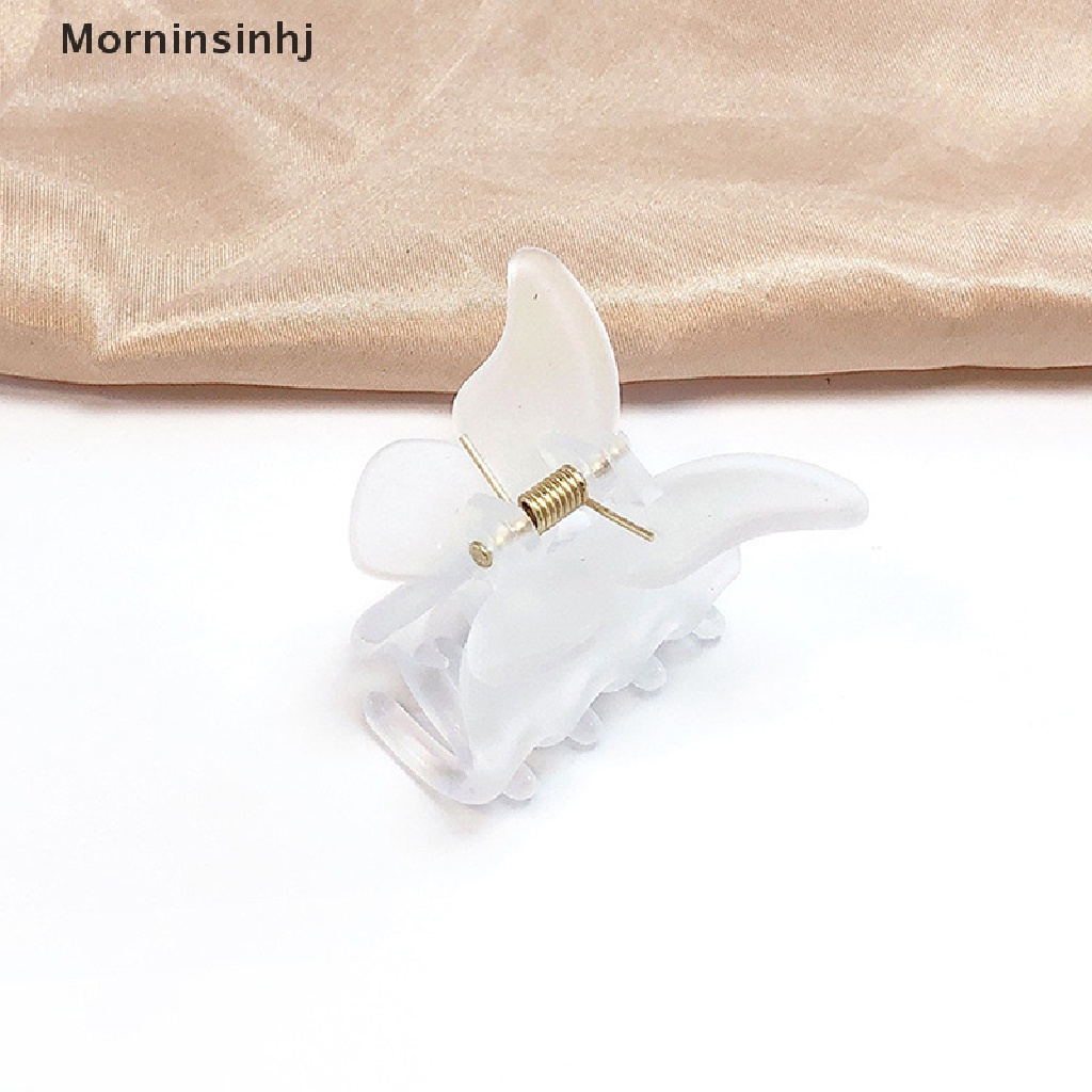 Jepit Rambut Bentuk Butterfly Aksen Mutiara Bahan Resin