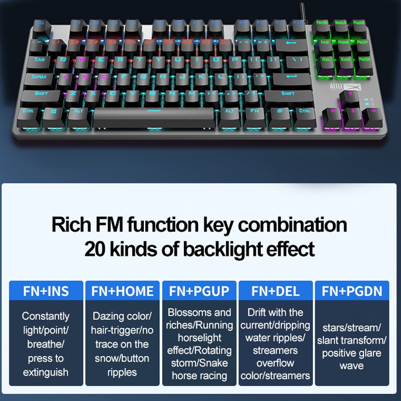 Keyboard Gaming Mechanical ALTEC LANSING ALGK-8404 Wired RGB