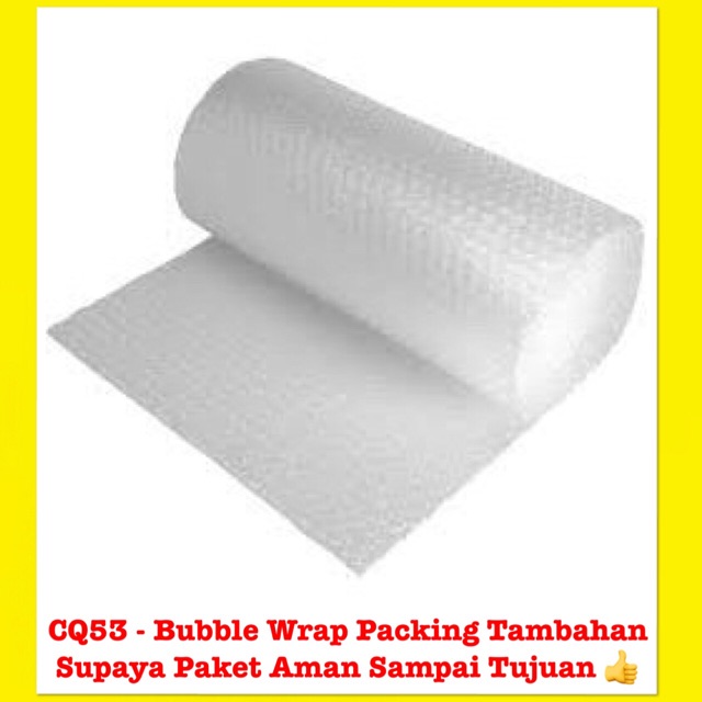 

CQ53 - BUBBLE WRAP Packing Tambahan, Disarankan Bagi Yang Mau Paket Lebih Aman/Safety Sampai Tujuan