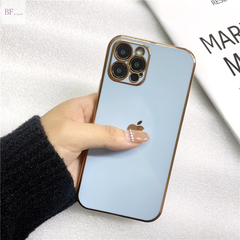 Soft Case Silikon Electroplating 6d Cover Iphone 11 12 13 Pro Max X Xr Xsmax 6 7 8 Plus 11promax