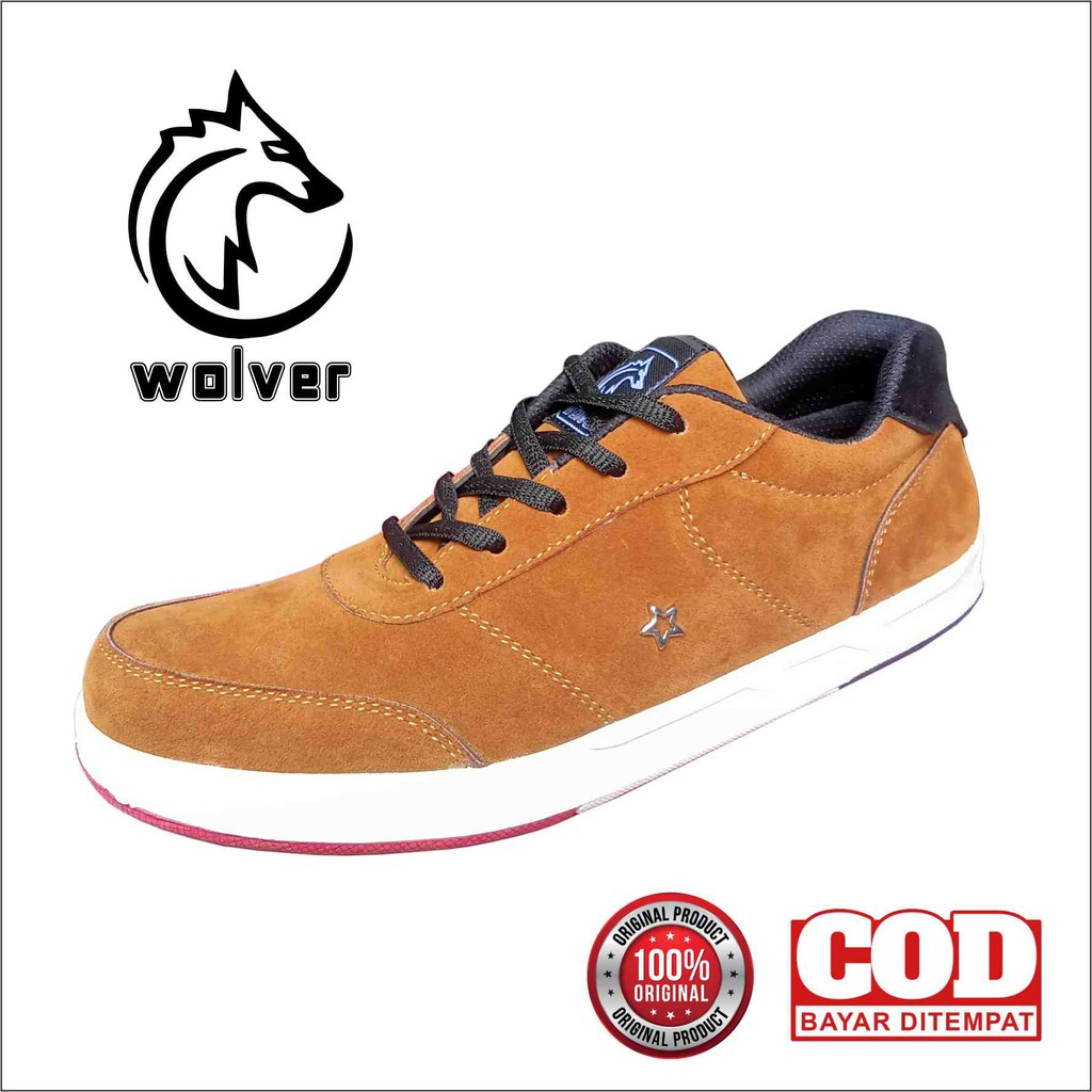 Sepatu Sneakers Pria Original Premium WOLVER Kualitas Import