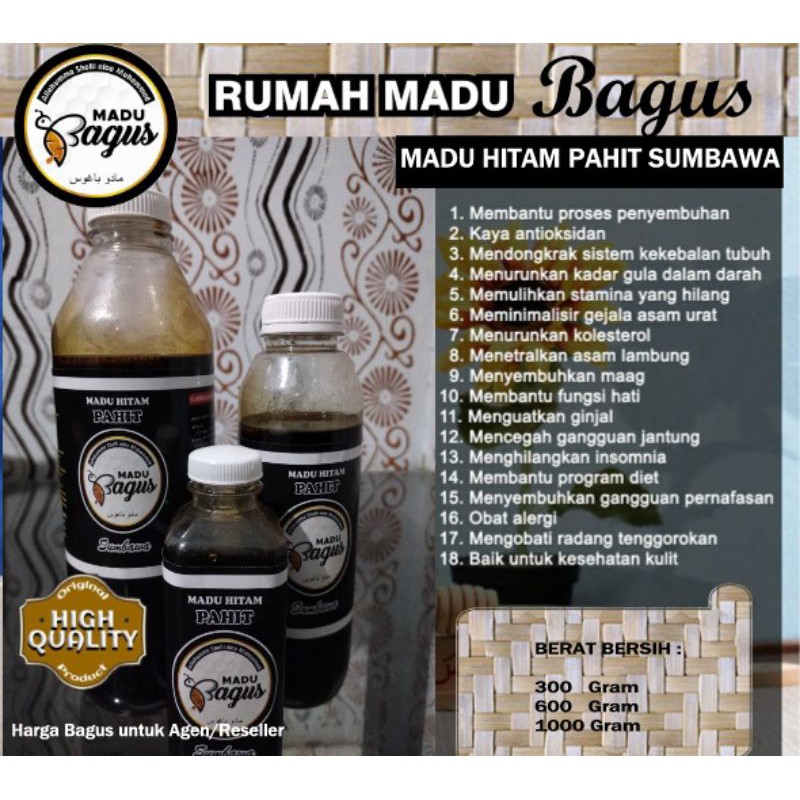 

Madu Hitam Pahit Sumbawa 300 gr