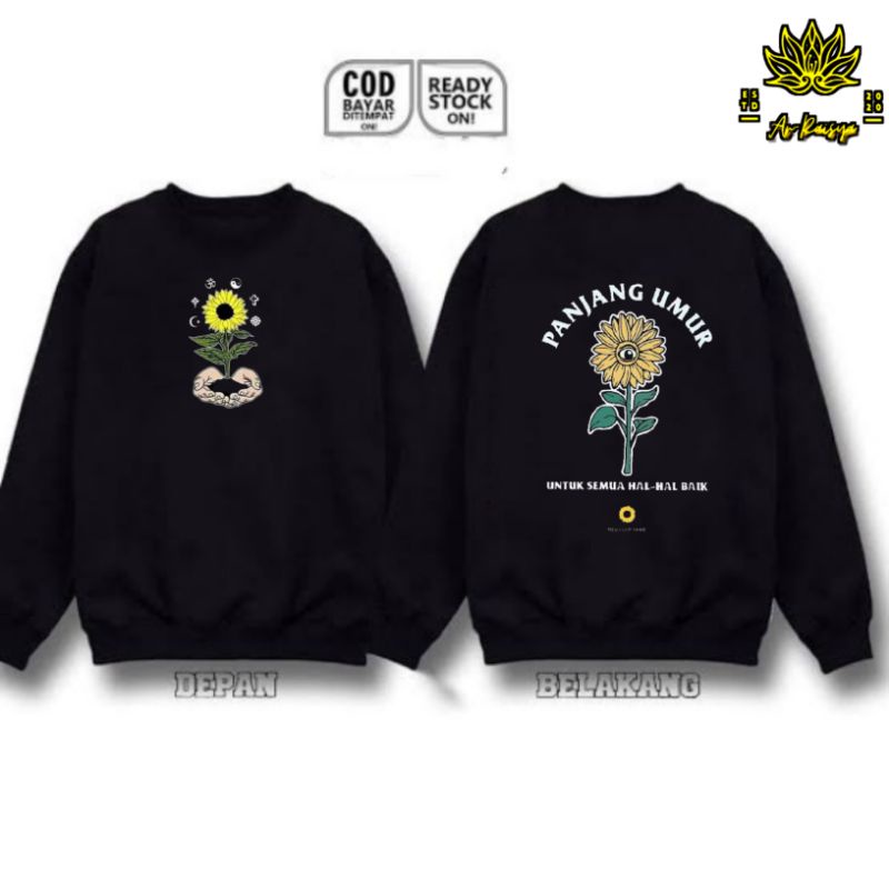 crewneck panjang umur hal baik/sweater panjang umur hal baik/switer panjang umur hal hal baik/crewnc