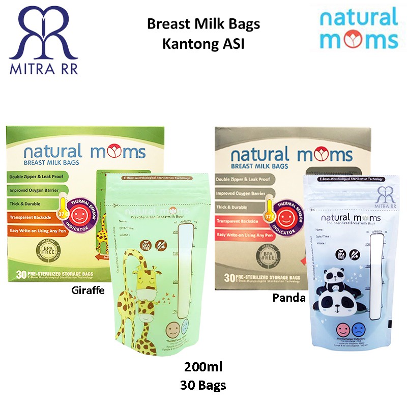 Natural Moms Breastmilk Storage Bags 100 Ml / 120 Ml / 150 Ml - Kantong Plastik ASI Natural Mom