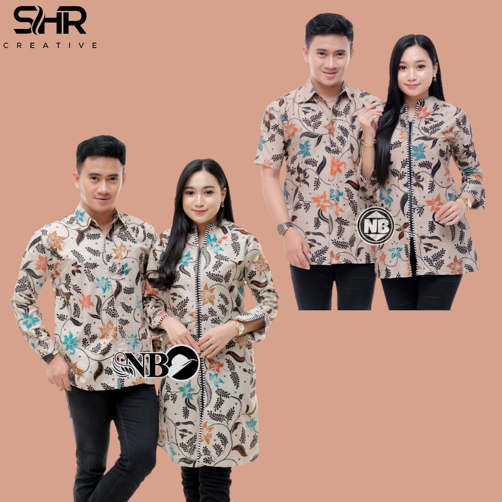 Couple Batik keluarga pria wanita ~ seragam batik pria wanita fit jumbo