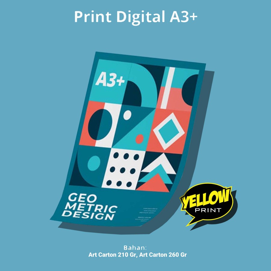 

CETAK / DIGITAL PRINT A3+ PLUS KERTAS ART CARTON UP TO 260 GRAM - ART CARTON 210