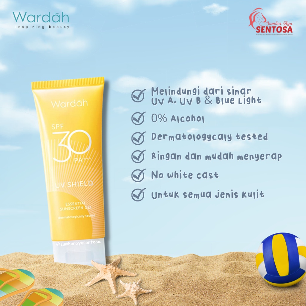 WARDAH UV SHIELD ESSENTIAL SUNSCREEN GEL SPF 30 PA+++ 40ML