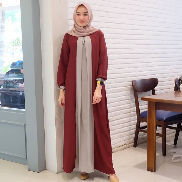 Gamis Lebaran 2020 Remaja Model Gamis Terbaru Maxi Yuni Supe Ph493 Zoe Dress Baju Cardigan Baj Shopee Indonesia