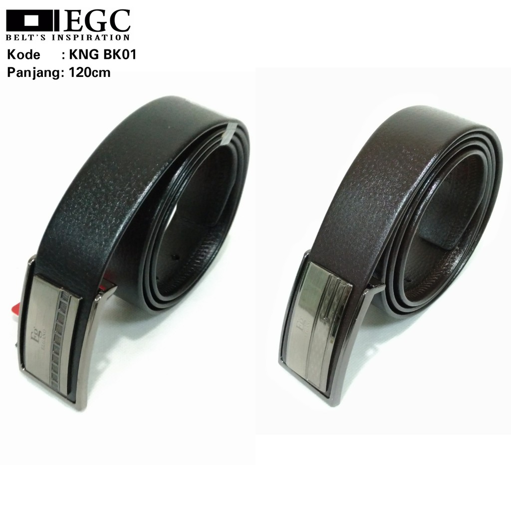 Ikat Pinggang Pria Asli Gesper Kulit Laki Cowok Cowo Belt Impor Import Ori Branded Sabuk - KNG-BK-01