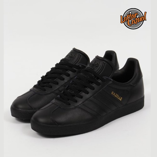 adidas gazelle all black leather