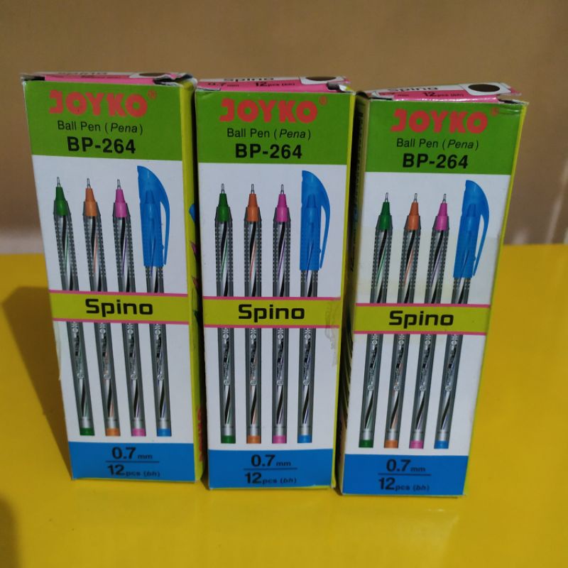 

Joyko Pulpen pack pena ball pen BP 250 dan BP 267 0.7mm 12 pcs tinta Hitam