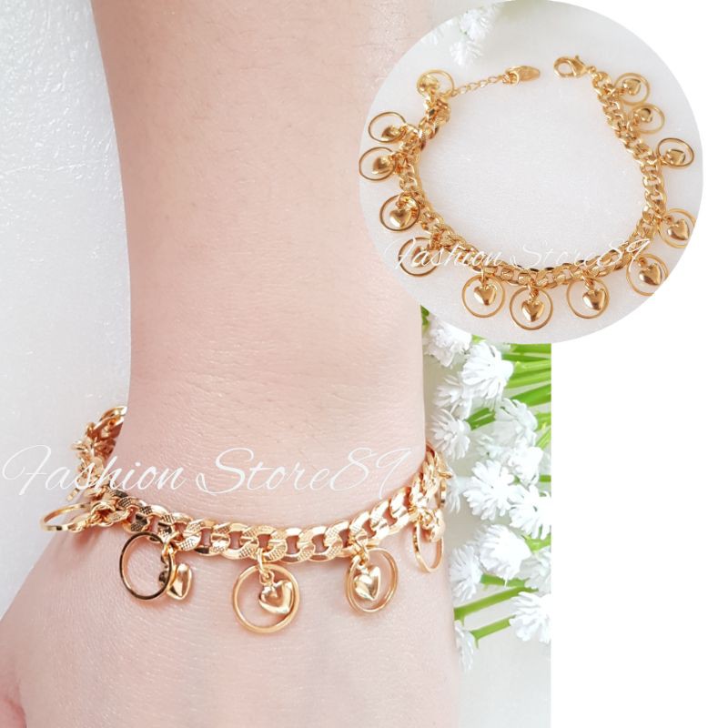 ready import bestseller xuping gelang love full rantai emas xuping premium import lapis emas