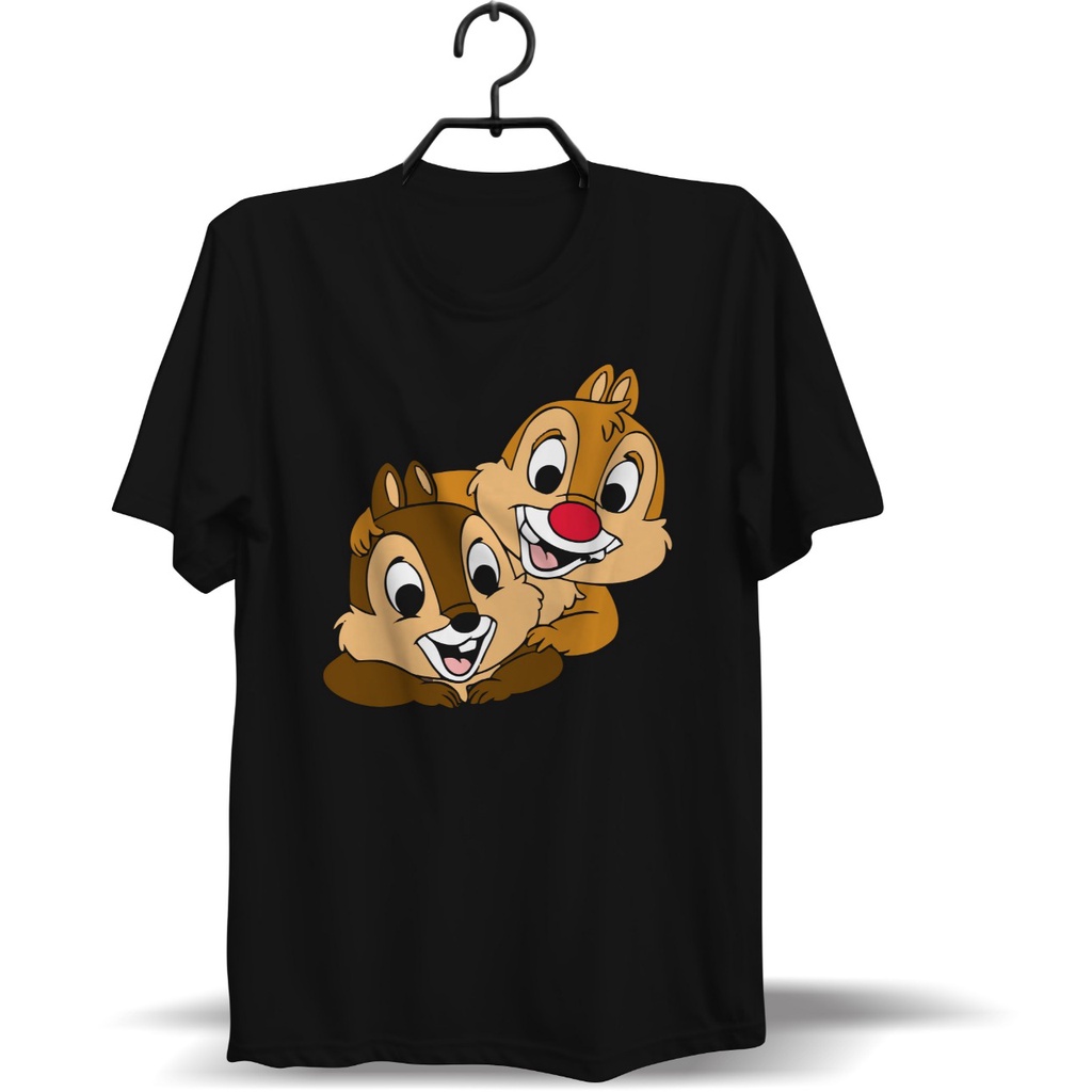 BAJU KAOS PRIA / KAOS CUSTOM SATUAN DTF DTG DESAIN CHIPS N DALE TERMURAH