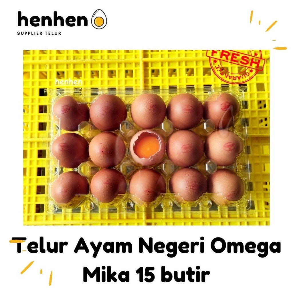 

TELUR AYAM NEGERI OMEGA ORGANIK ISI 10 BUTIR/ 15 BUTIR MIKA READY STOCK