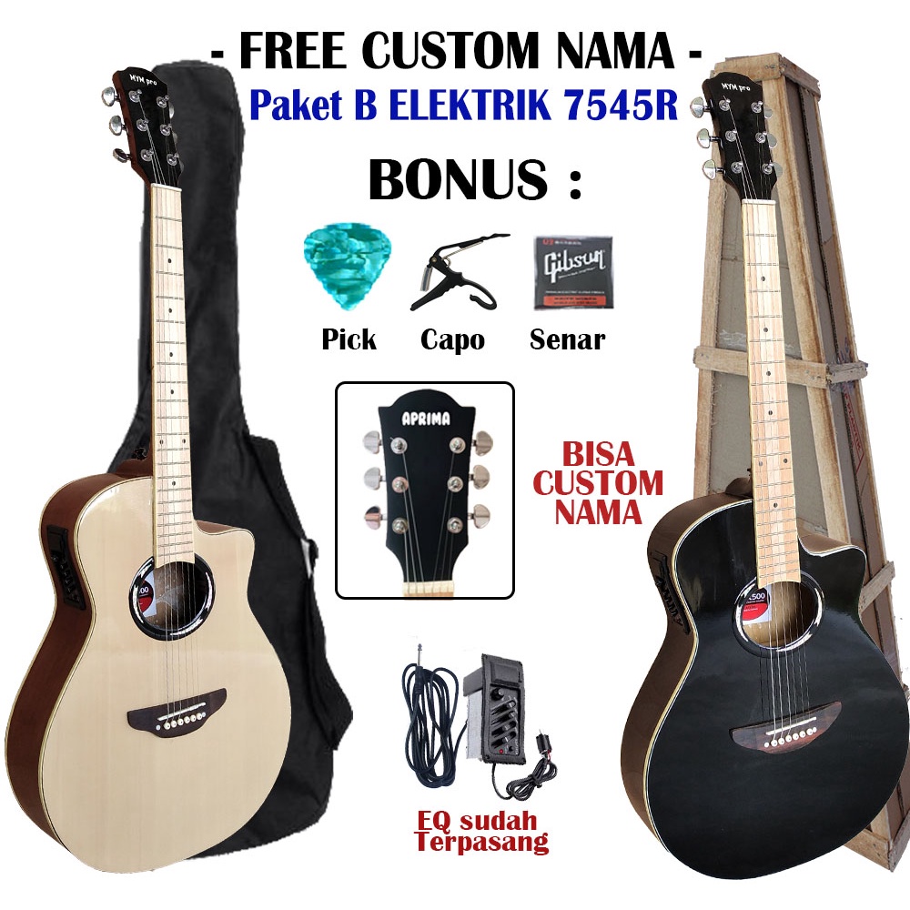 Gitar akustik elektrik model apx custom free PACKING KAYU FULL BONUS