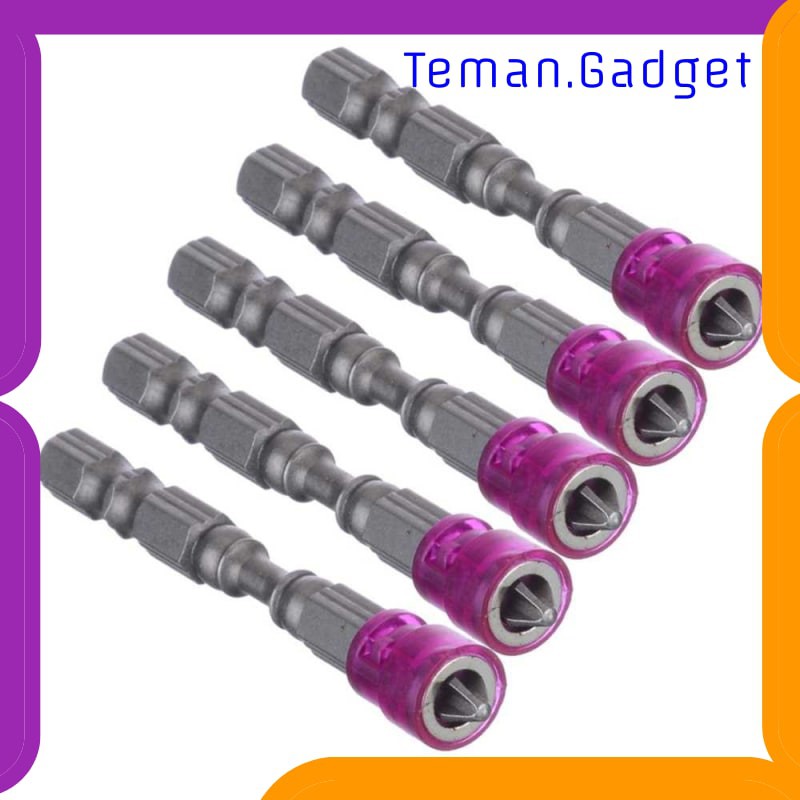 TG-DE177 Mayitr Kepala Obeng Magnetic Screwdrivers Hex S2 PH2 5 PCS