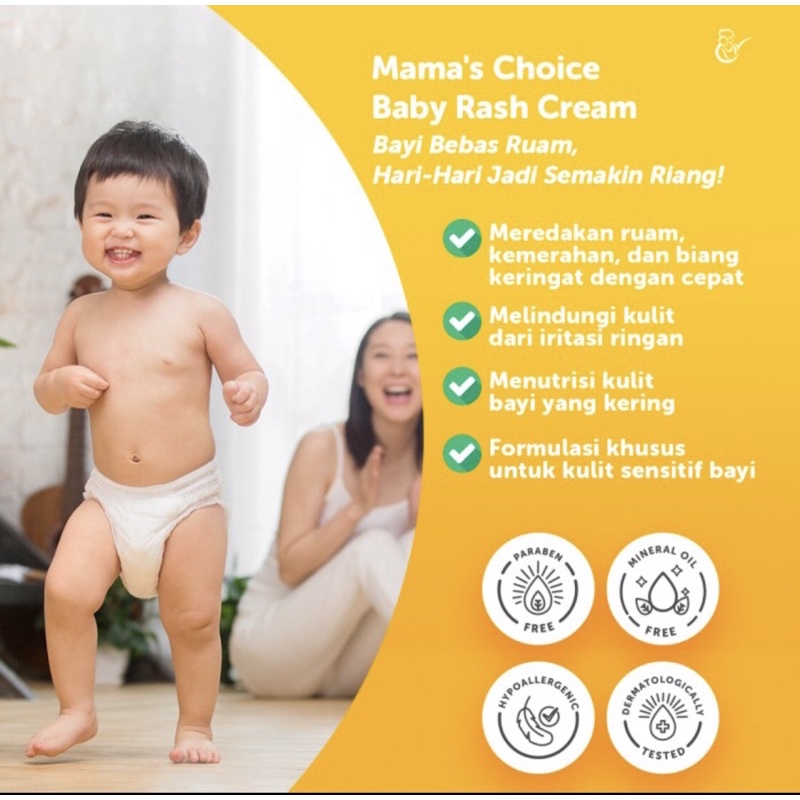 Mama's Choice Baby Rash Cream 50gr ( Krim Penghilang Ruam pada Bayi )