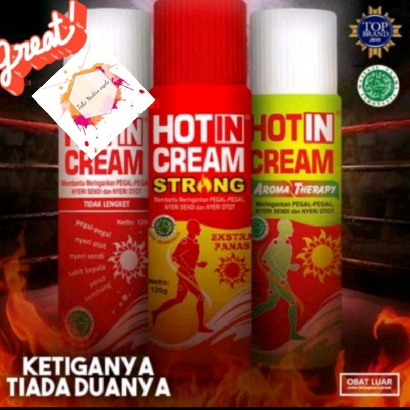 Hot in cream 120gr | 60gr(botol)/original/aromatherapy/strong/hotin cream