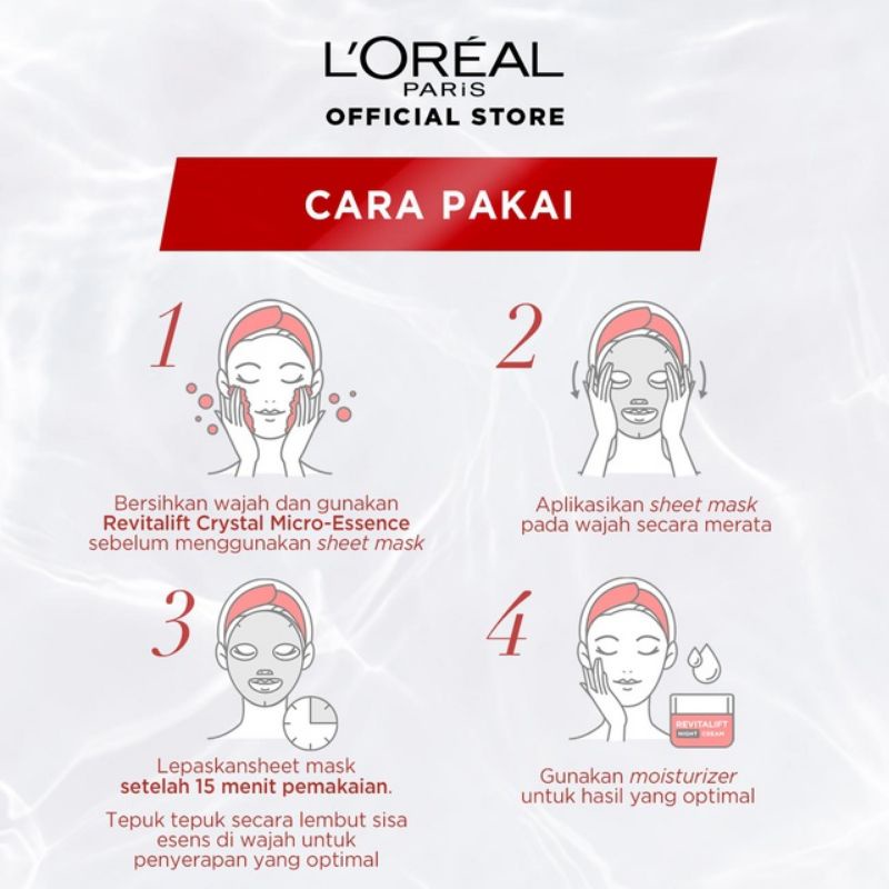 L'Oreal Paris Revitalift Crystal Micro Essence Serum Mask Skin Care