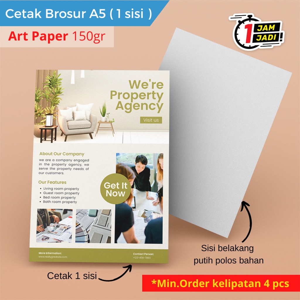 Jual Cetak Brosur A5 Flyer / Brosur Makanan / Brosur Laundry / Brosur ...