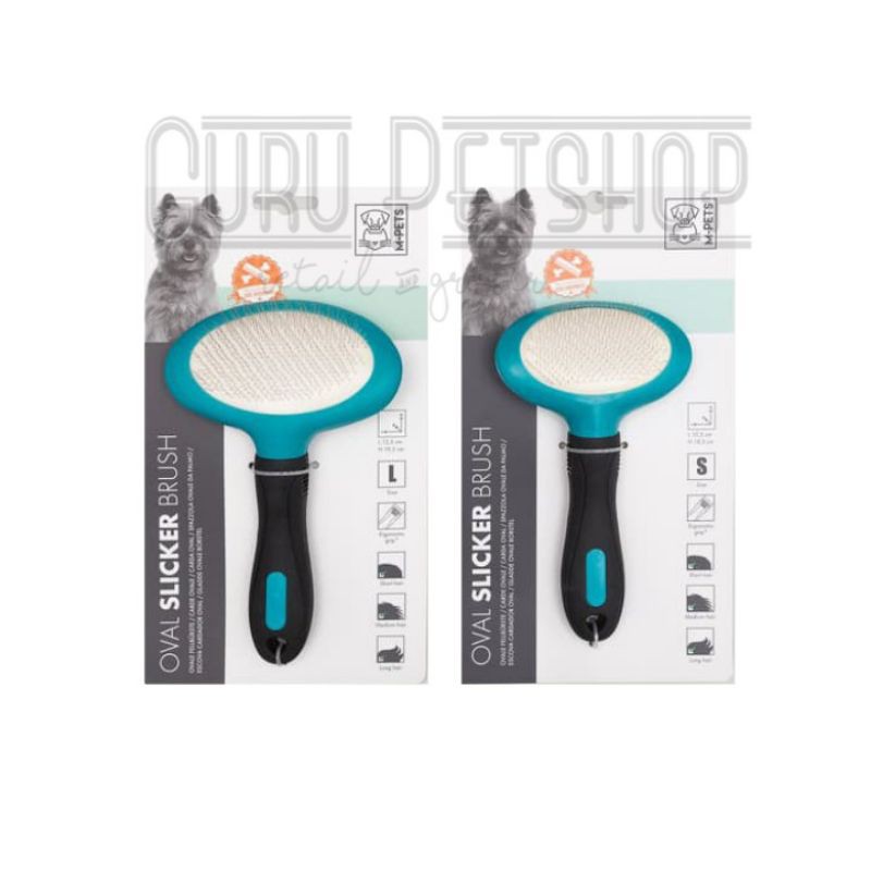 M-Pets Oval Slicker Brush Small – Large / Sisir Sikat Anjing Kucing Kecil Besar