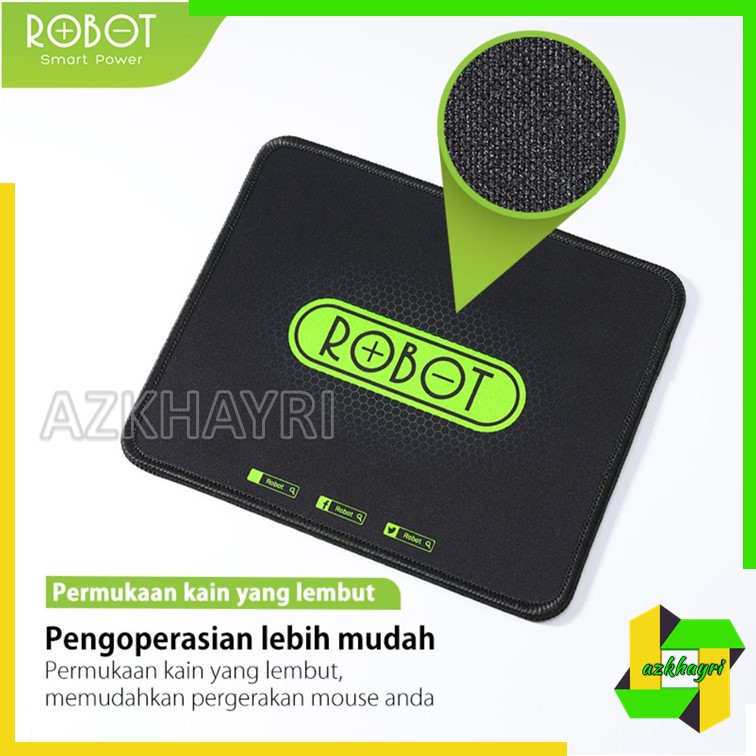 Mousepad Anti Slip ROBOT RP01 Gaming Polos Hitam Murah Rubber Original MP01