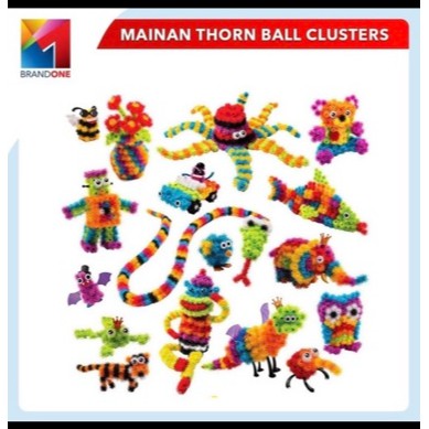 Mainan Edukasi Anak Bunchems Thorn Ball isi 150 - 200 - 600 - 800 Pcs