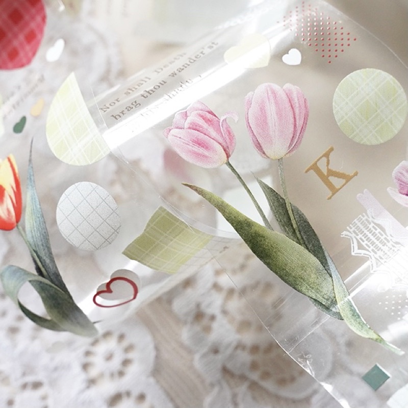

[Sample] KY Studio Tulips PET Tape / Journal scrapbook planner bujo