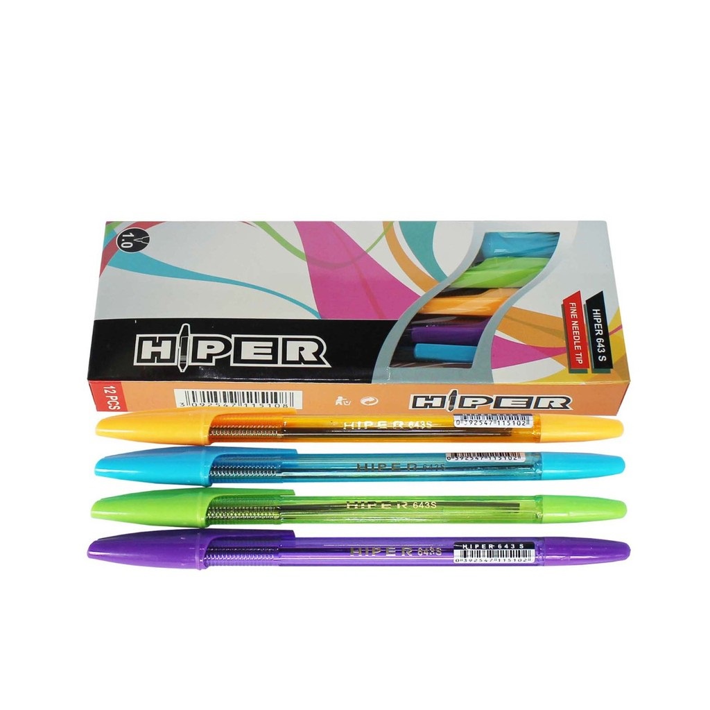 

Pulpen Gel Selongsong Warna Neon 12 Pcs