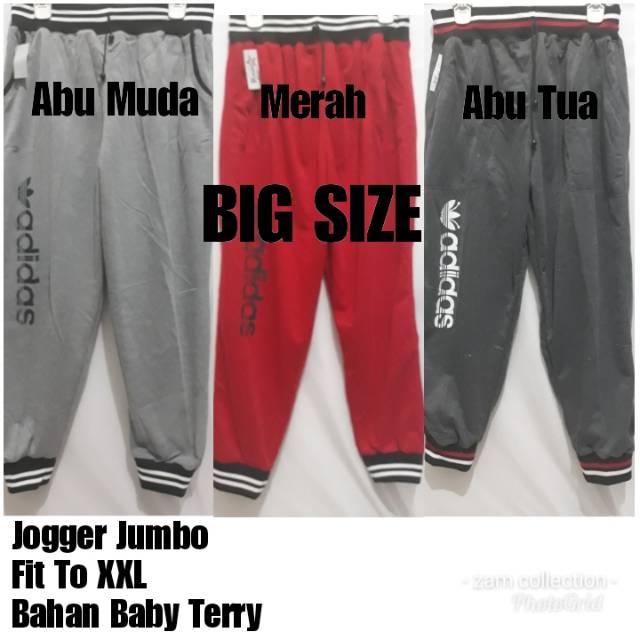 BIG SIZE Jogger Pants Panjang | Jogger Jumbo | Celana Training Jumbo | Jogger Panjang XXL