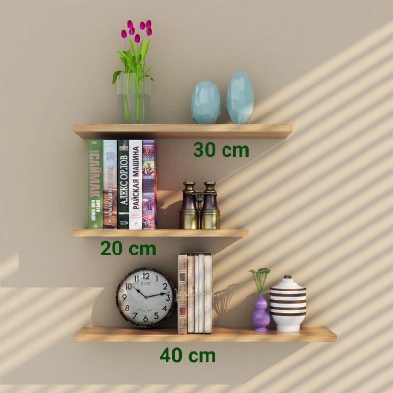 rak dinding ambalan  set 60-60 50-40-30-40-40-40 lebar 10 cm promo rak dinding kayu hiasan dinding custom