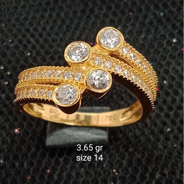 Cincin Emas 17K - 3.65 gr Kadar 750 - 1566