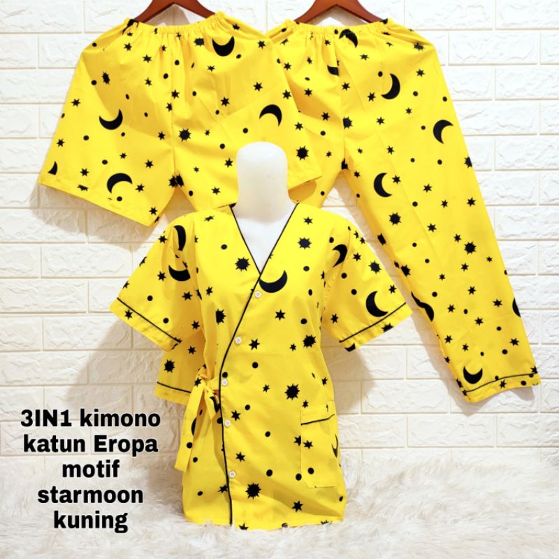 PIYAMA DEWASA KIMONO 3IN1 MOTIF KARAKTER