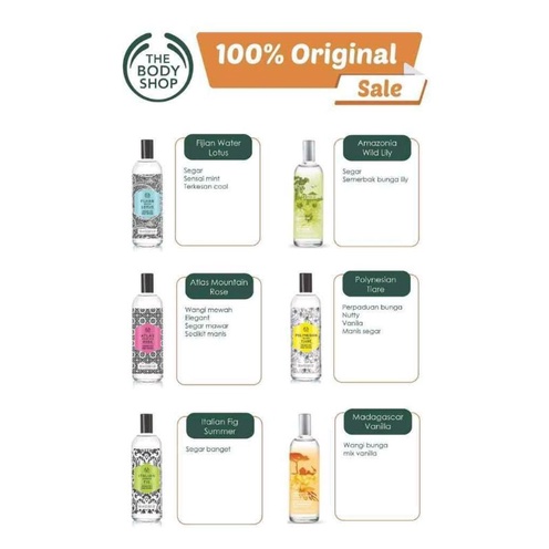 Parfum body shop original free paperbag