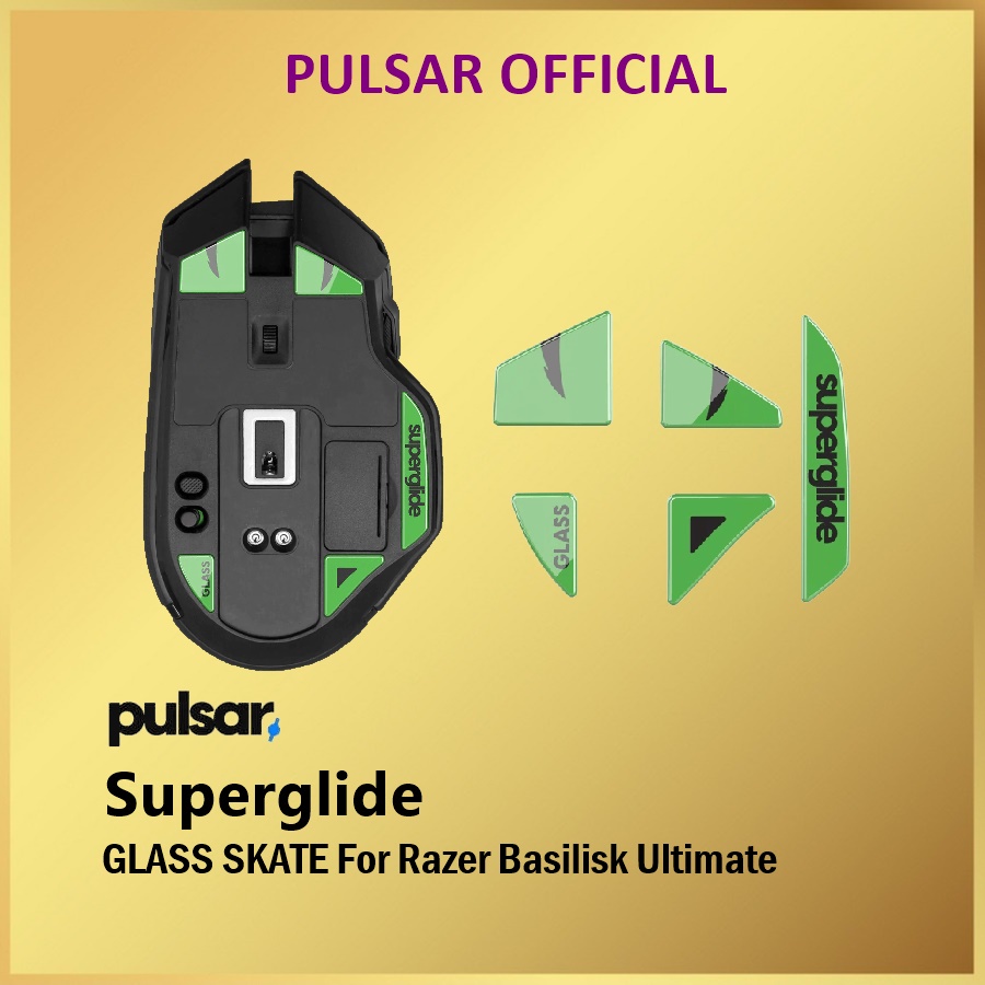 Pulsar Superglide Glass Skates For Razer Basilisk Ultimate Mousefeet