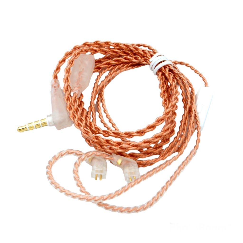 KZ Pink Gold High Purity Copper Cable with Mic Kabel KZ ZSN Pro X  ZS10 Pro ZSX ZAX DQ6 EDX Pro ZEX Pro EDS ZAS ASX AS16 AS12 ZST ZST X ED12 EDX