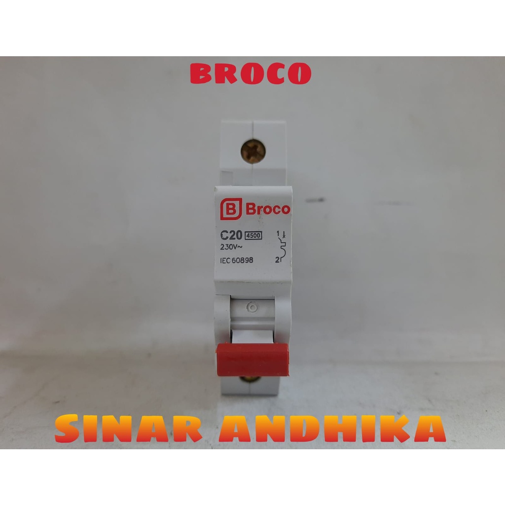 MCB BROCO 1 PHASE 10 AMP / 16 AMP / 20 AMP