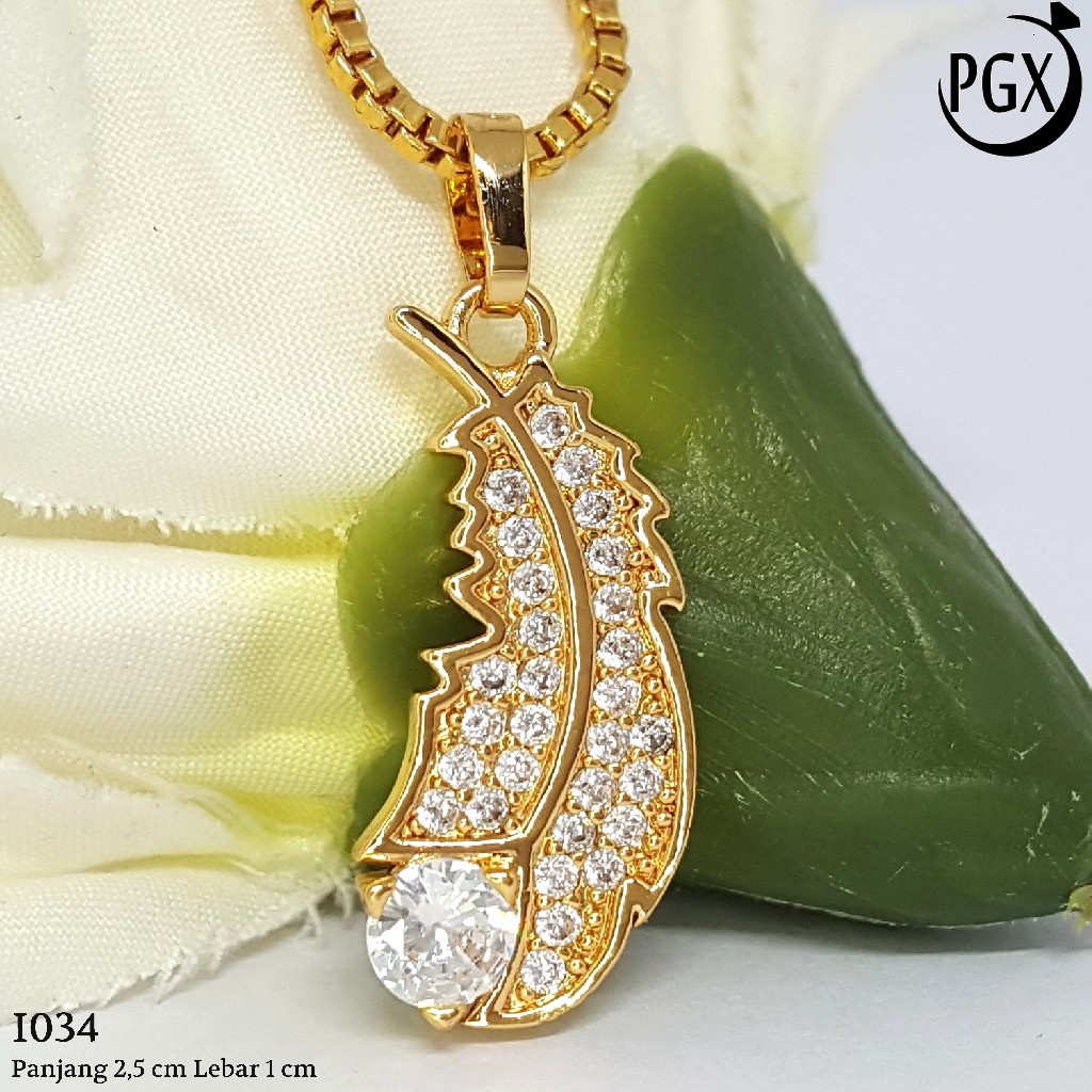 PGX Liontin Kalung Xuping Wanita Aksesoris Fashion Perhiasan Lapis Emas  - I034