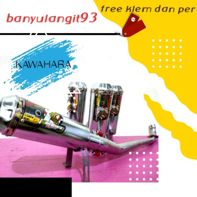 KNALPOT KAWAHARA NETRAL SUPRA X/FIT ,GRAND ASTREA,SMASH ,JUPITER